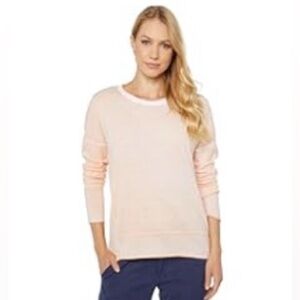 Elliott Lauren Luminosity Crew Neck Peach Long Sleeve Knit Sweater Size Medium